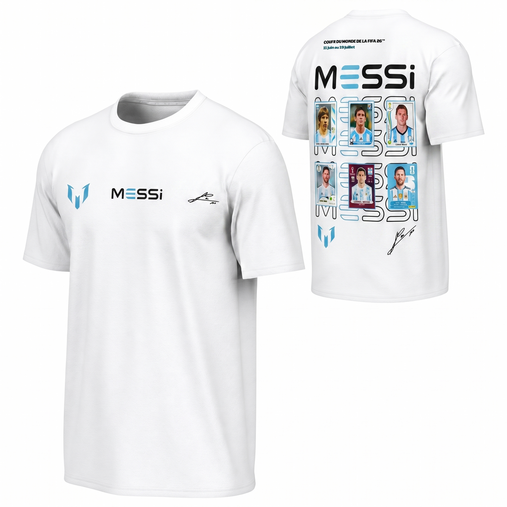 Messi 2026 World Cup "GOAT Career" Trading Card Graphic Tee