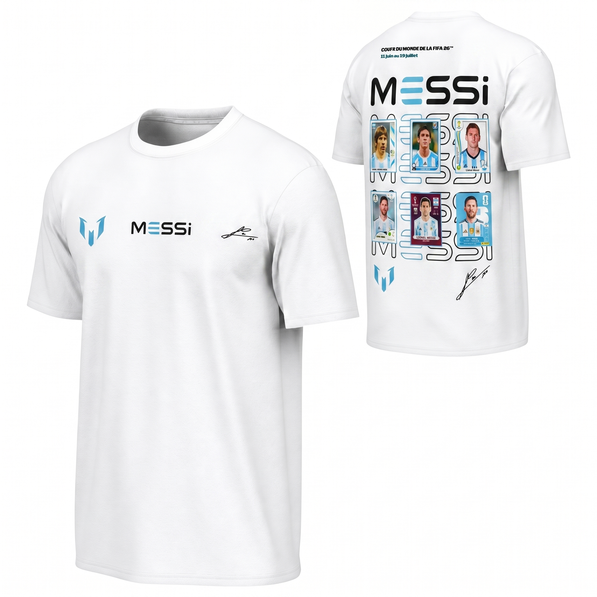 Messi 2026 World Cup "GOAT Career" Trading Card Graphic Tee