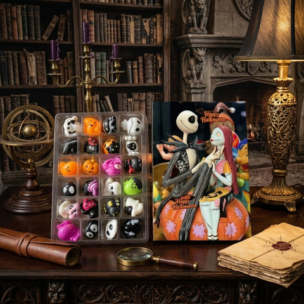 Halloween 24-Day Countdown Advent Calendar Box | Collectible Mini Figurines & Spooky Surprise Blind Box