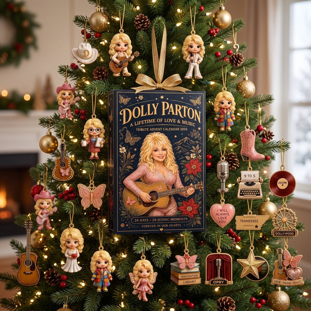 Dolly Parton Tribute Advent Calendar 2026 | 24 Iconic Moments Collectible Charms Set