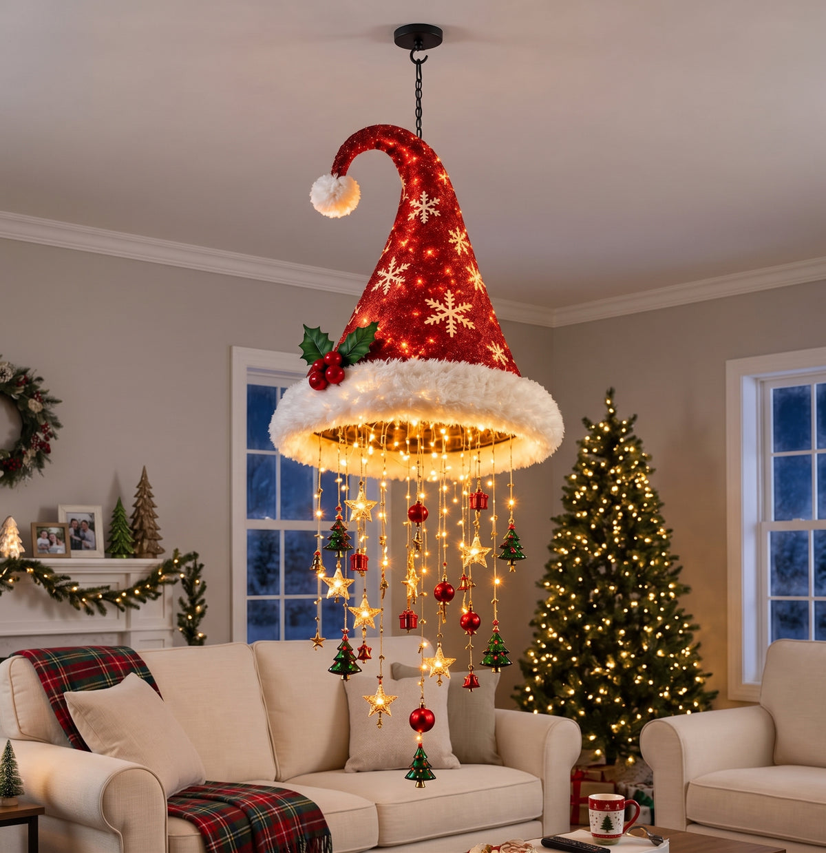 The Enchanted Christmas Bell Chandelier™ – Glowing Holiday Starlight Mobile