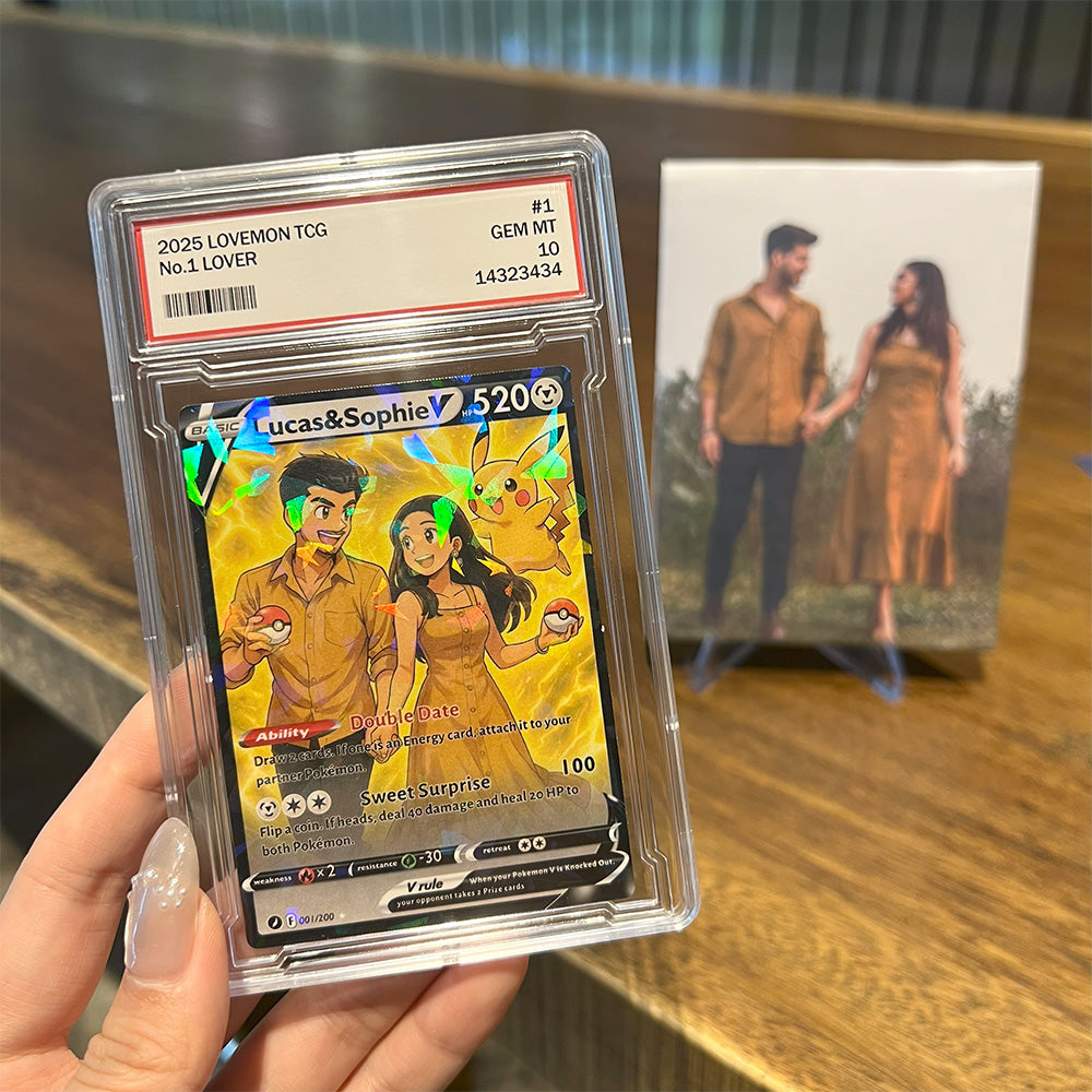 Custom Anime Pokecard V Card For Couples with Poke Character