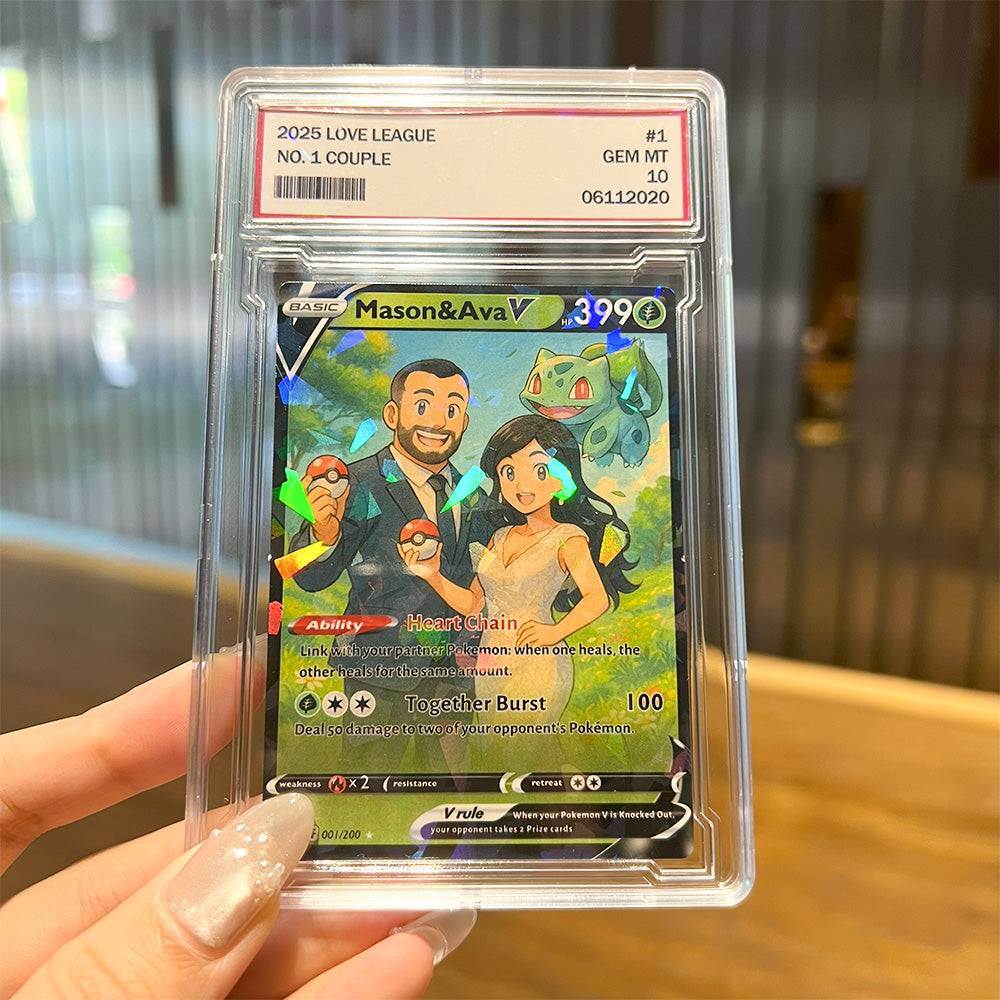 Custom Anime Pokecard V Card For Couples with Poke Character