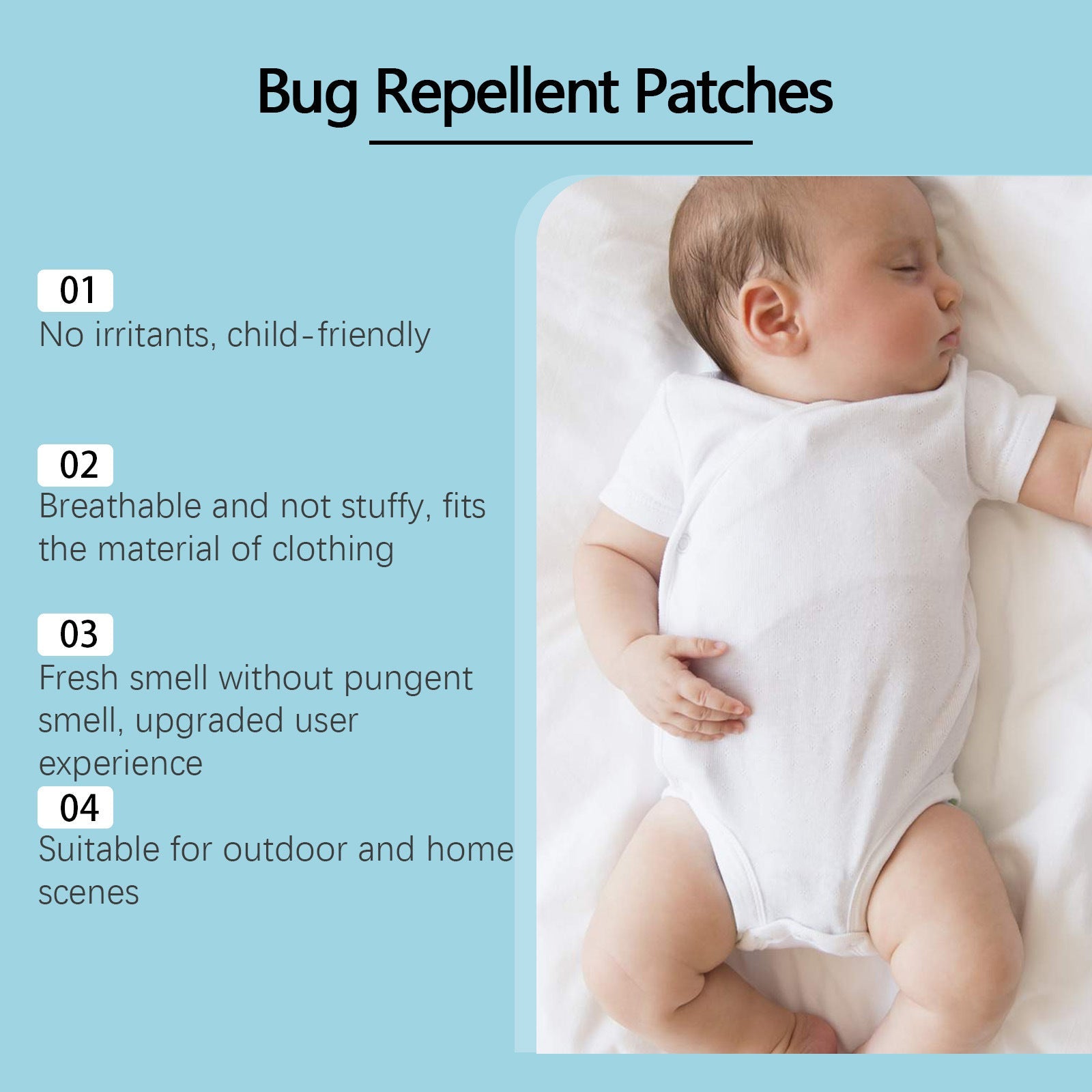 36 PCS Cute Cartoon Mosquito Repellent Stickers – Safe for Kids & Adults