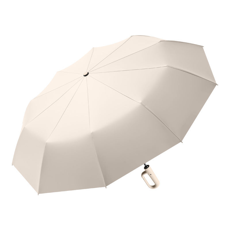 Creative Ring Buckle Windproof Reinforced Umbrella – Automatic Folding Sun & Rain Umbrella