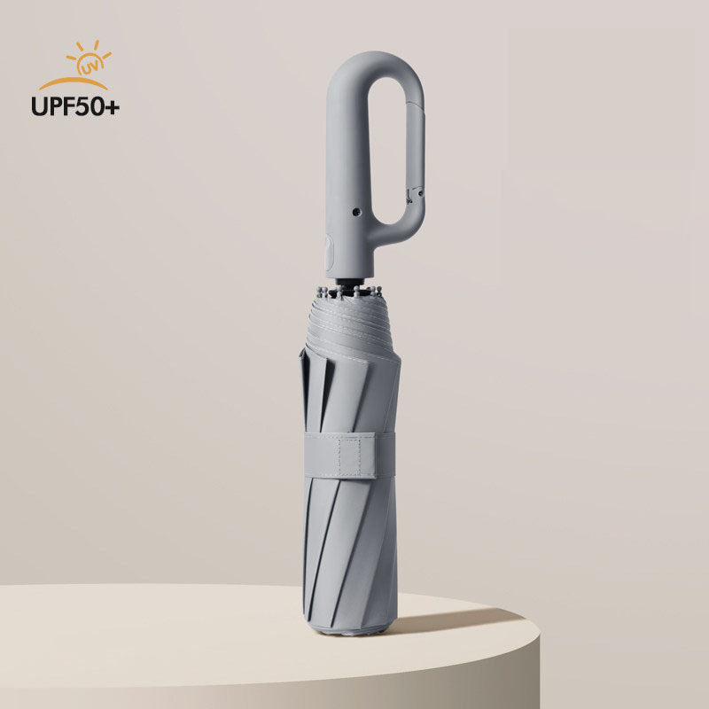 Creative Ring Buckle Windproof Reinforced Umbrella – Automatic Folding Sun & Rain Umbrella