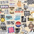130PCS Funny Saying Sticker Pack - Snarky