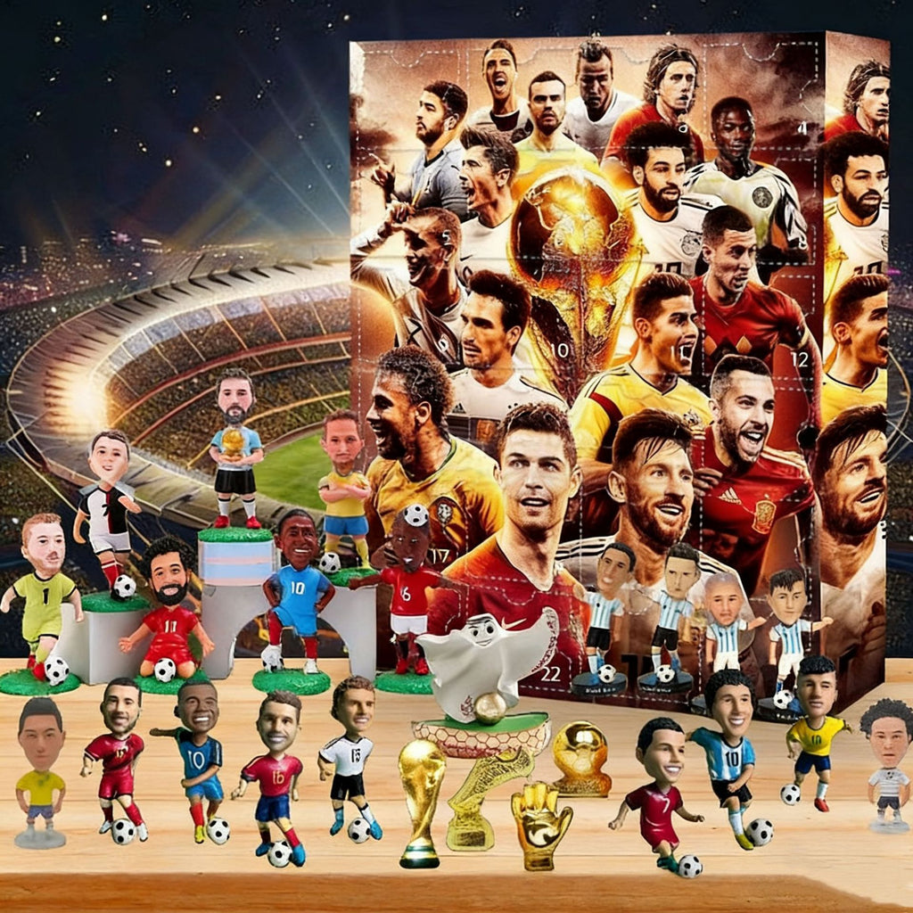 Soccer Tournament Advent Calendar Blind Box with 24 Collectible Surprises