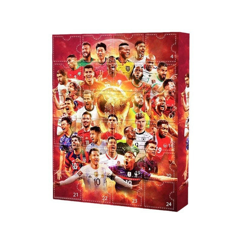 Soccer Tournament Advent Calendar Blind Box with 24 Collectible Surprises