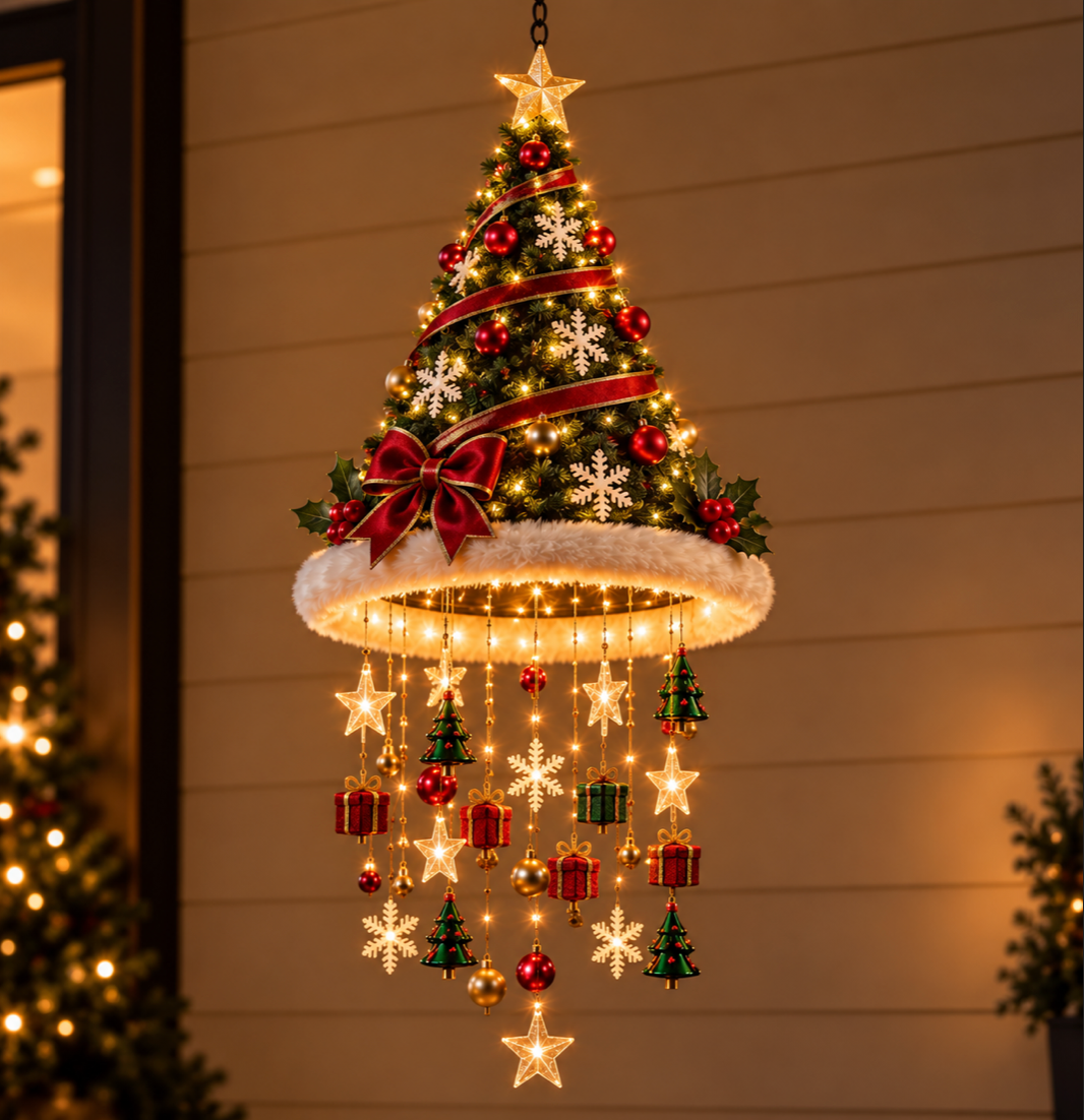 The Enchanted Christmas Bell Chandelier™ – Glowing Holiday Starlight Mobile