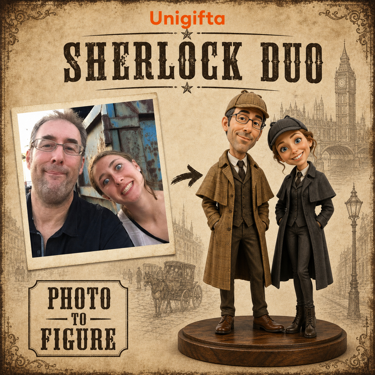 Custom Holmes Figurine – Personalized 3D Avatar