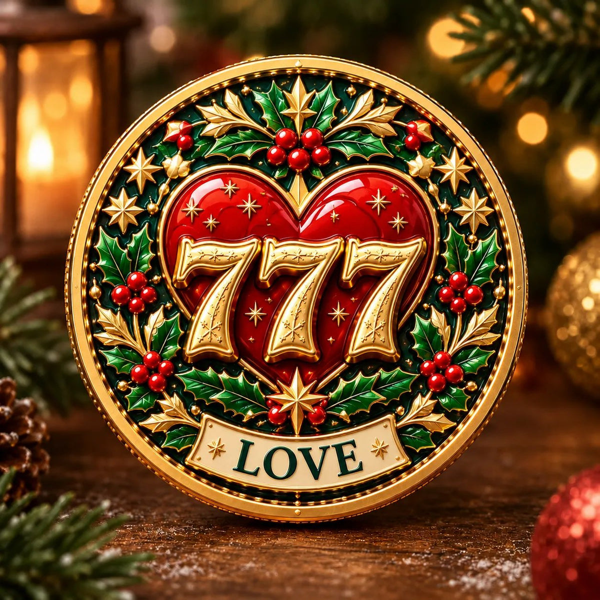 Lucky 777 Christmas Blessing Coin — Holiday Collectible Keepsake  - image 7