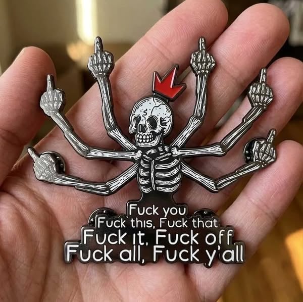 Fuck Skull Enamel Pin