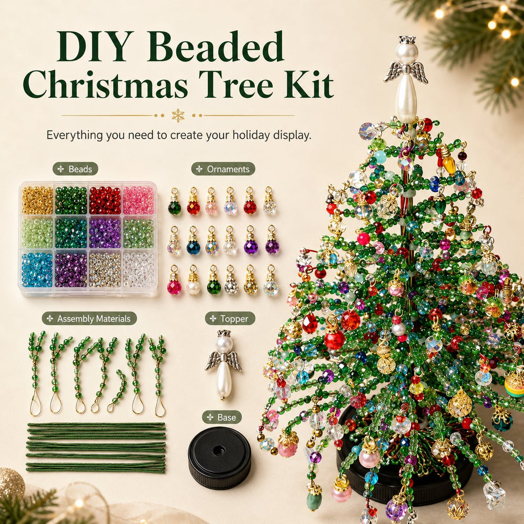 HOT SALE 49% OFFDIY Beaded Christmas Tree Kit – Create Your Own Sparkling Holiday Decoration