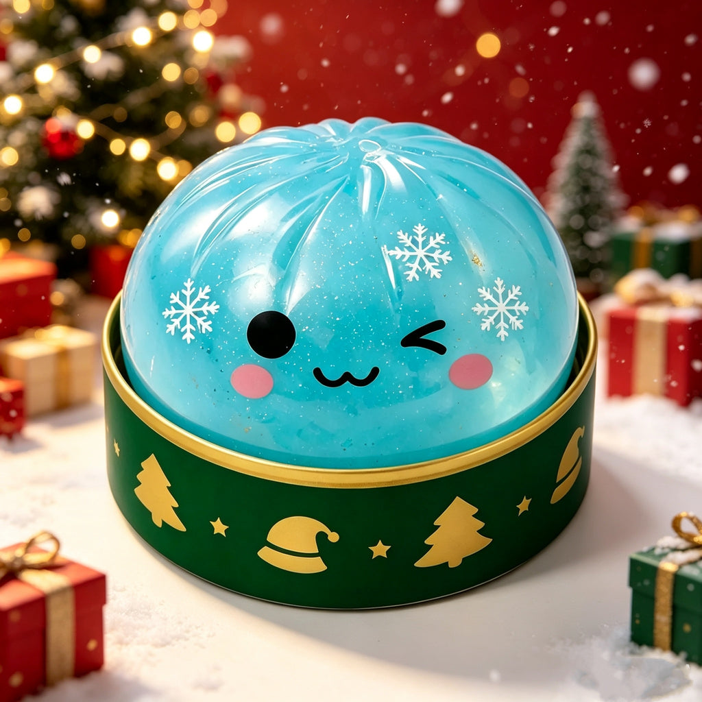 erry Christmas 6-Piece Stress Relief Dumpling Set  Cute Christmas Squishy Toys – Fun Holiday Gifts for Kids & Adults