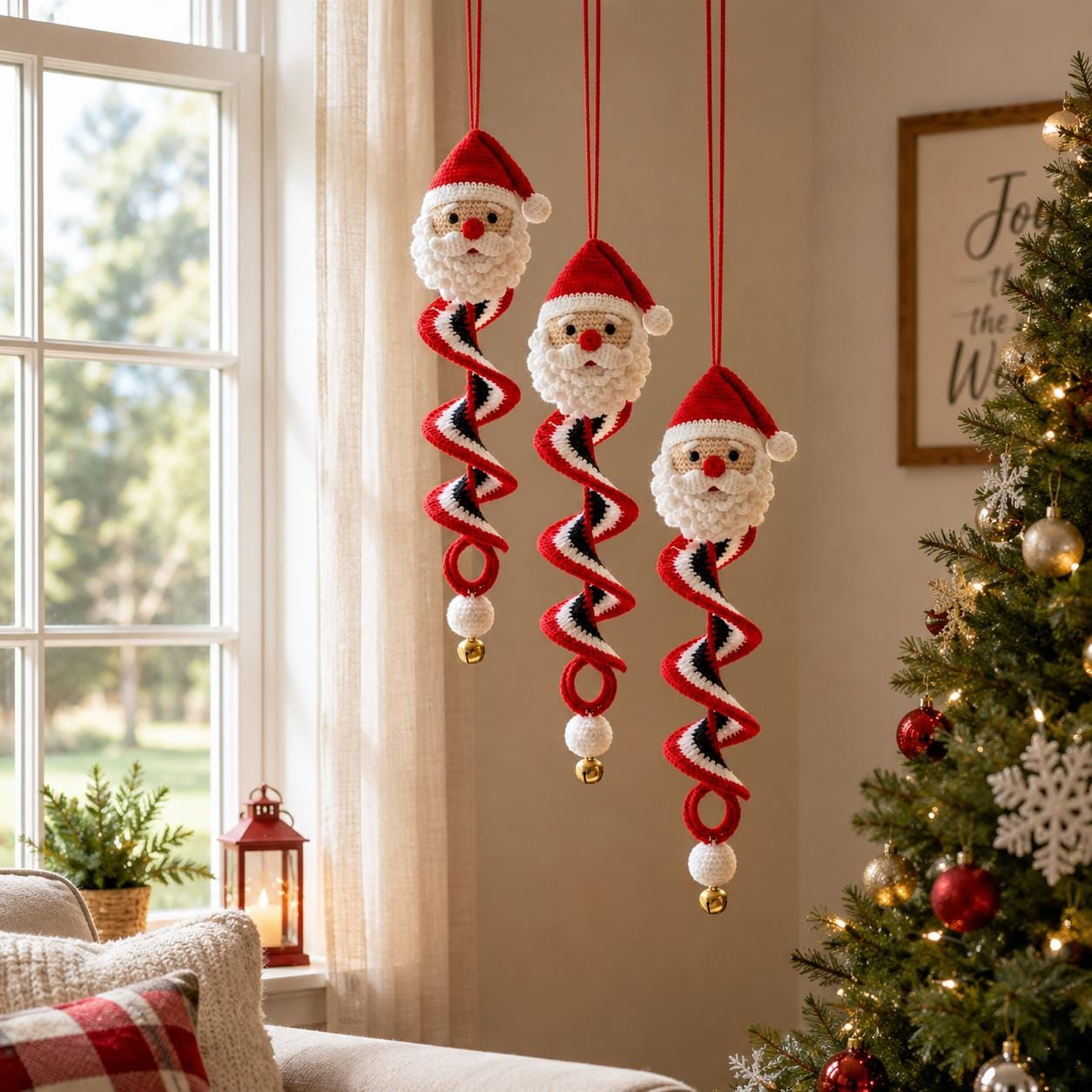 Crochet Snowman Spiral Ornament DIY Kit
