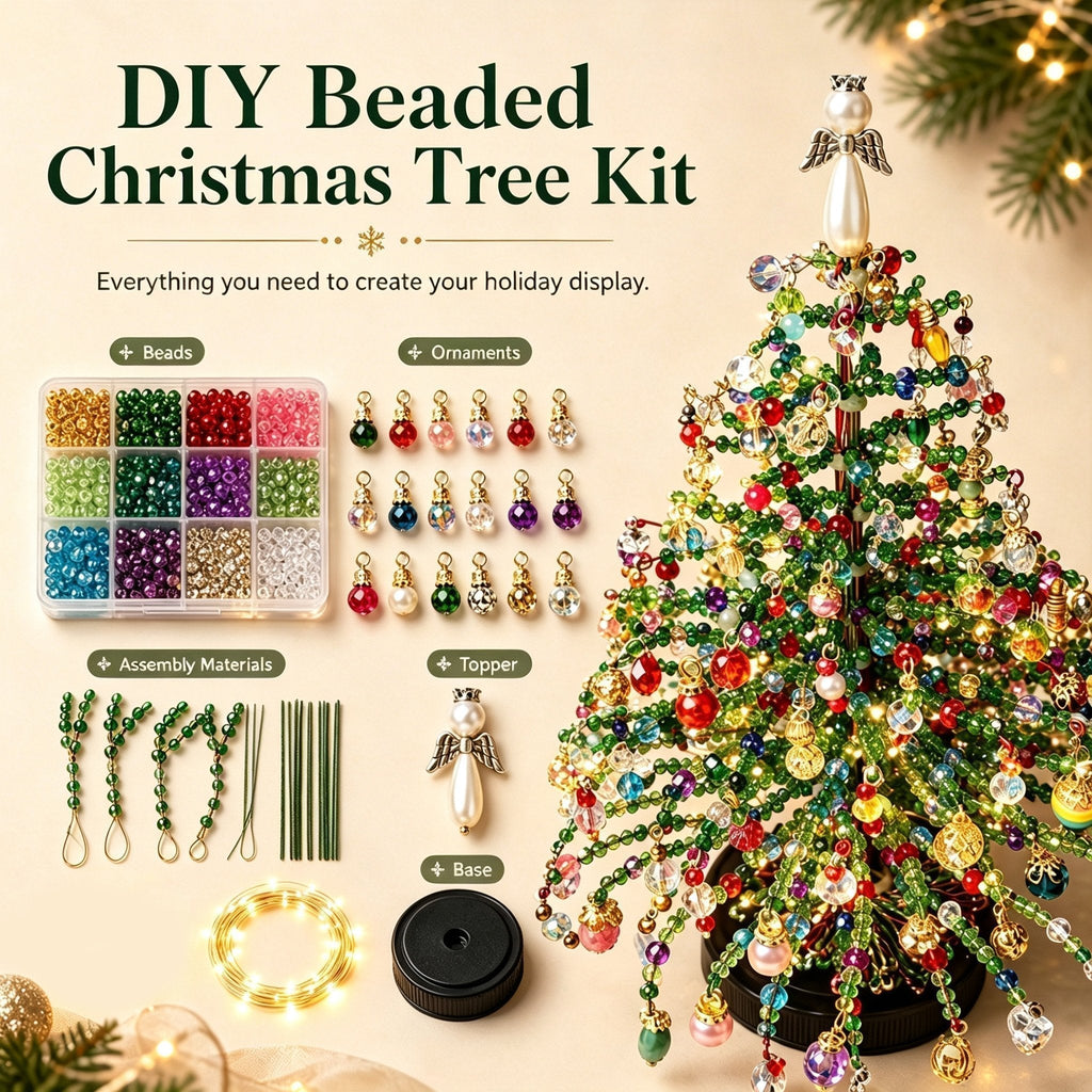 Unique Christmas Gift 2026 | DIY Beaded Christmas Tree Craft Kit for Creative Holiday Fun