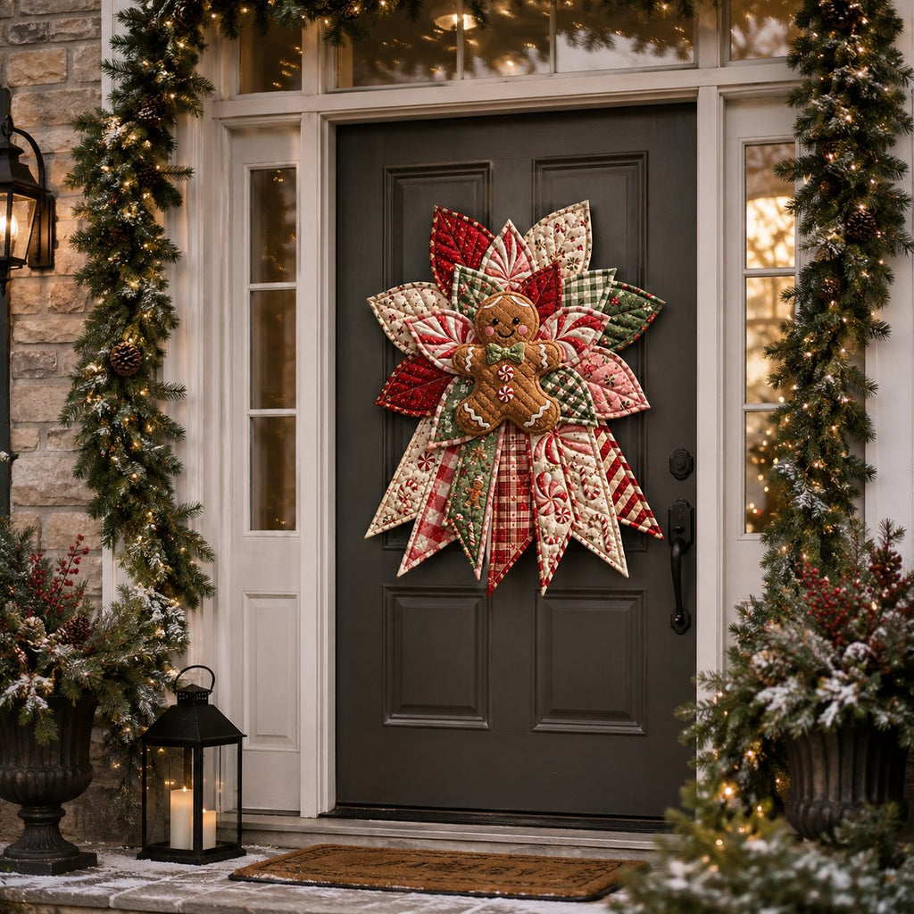 Holiday Celebration 50% OFF  – Festive Quilted Christmas Door Hanging DIY Sewing Kit