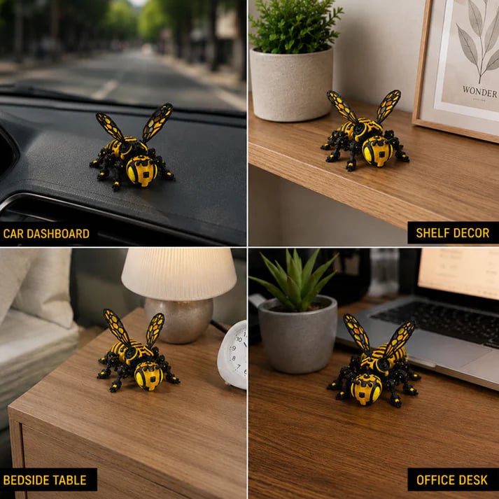 Cyber Mechanical Bee Figurine