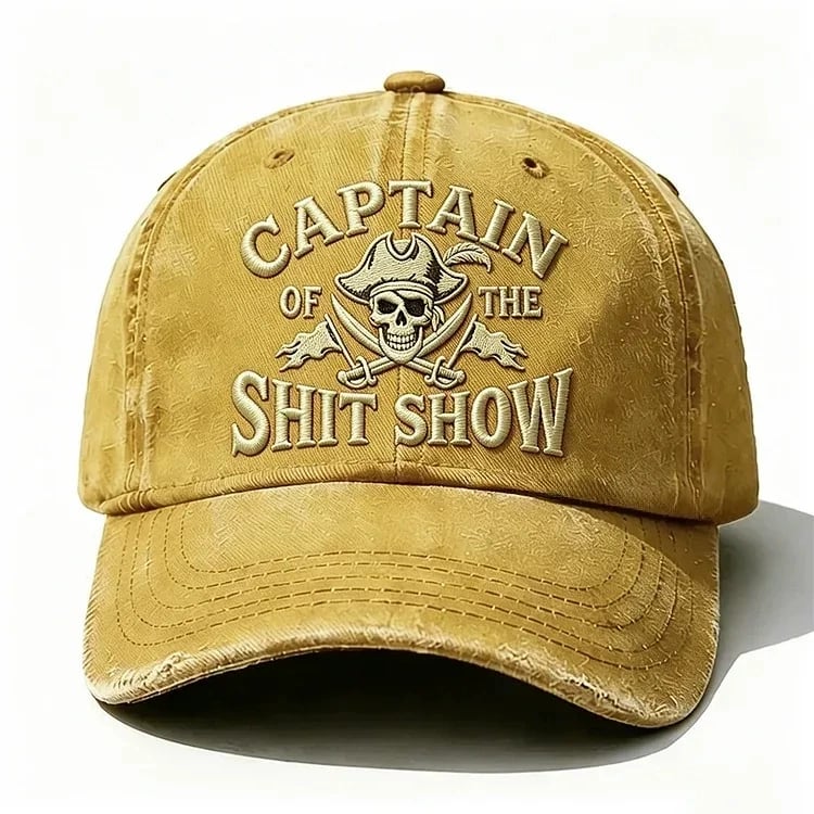 Captain Of The Shit Show Embroidery Adjustable Cap