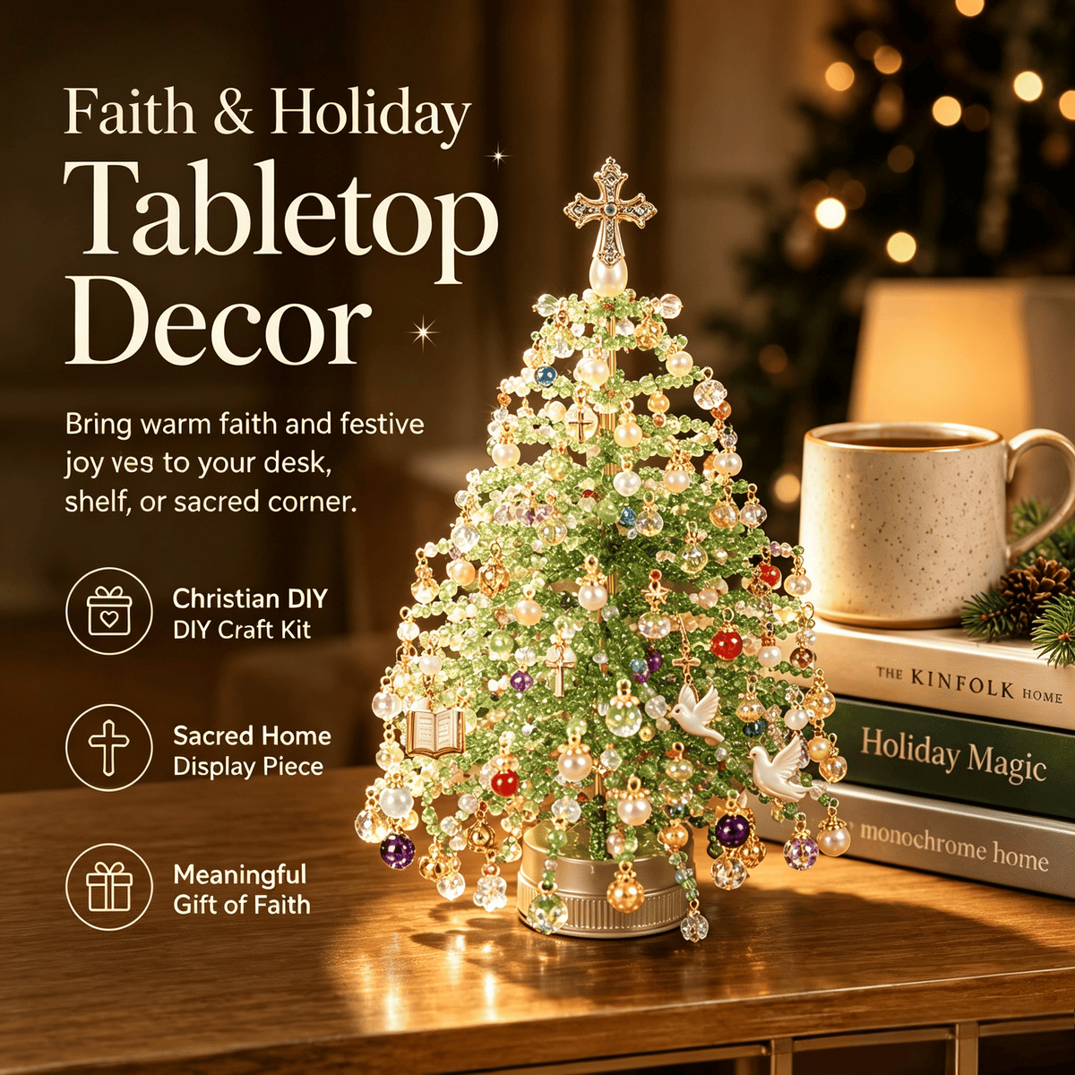HOT SALE 49% OFFDIY Beaded Christmas Tree Kit – Create Your Own Sparkling Holiday Decoration