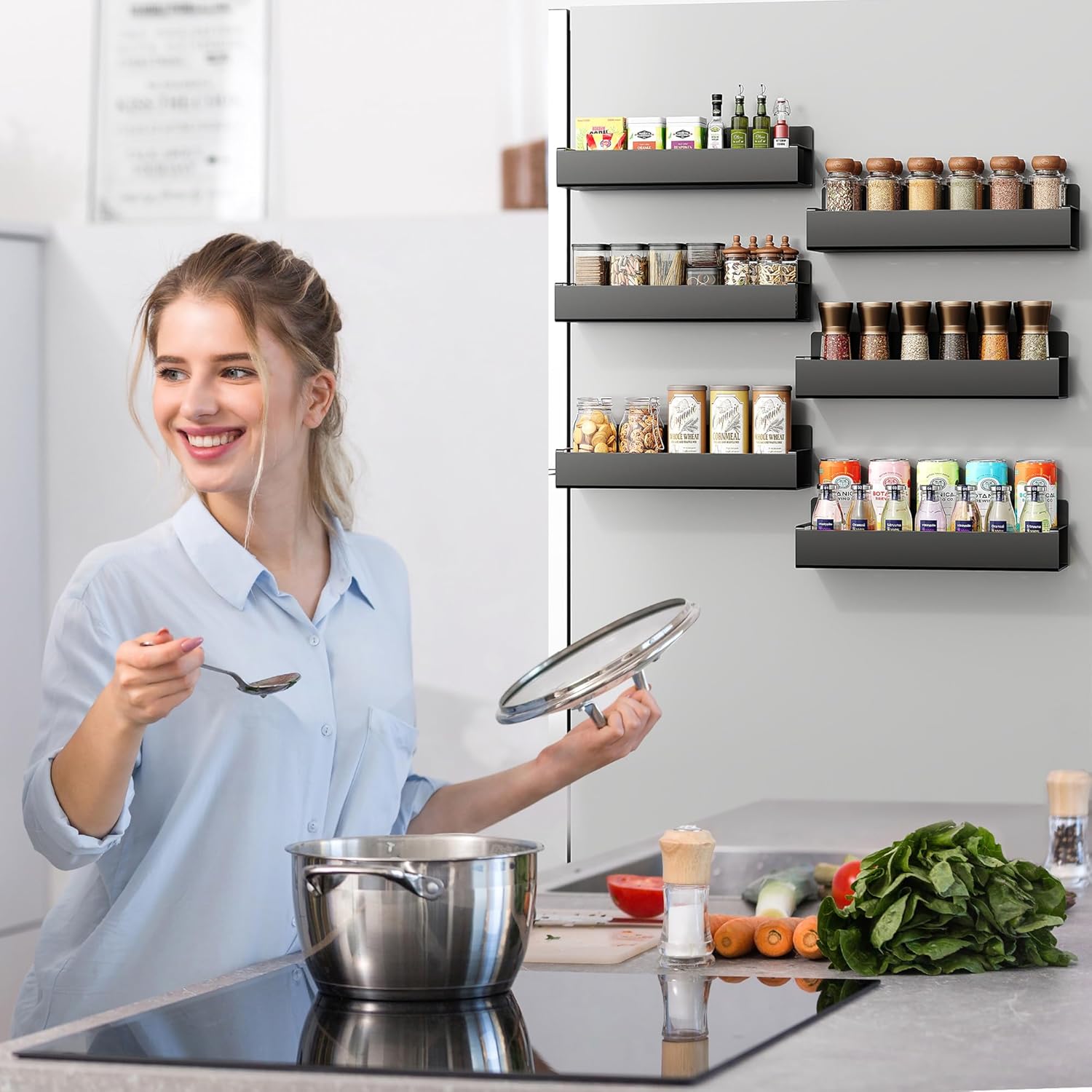 Punch-free Magnetic Storage Rack Organize —— Space-saving Kitchen Organizer