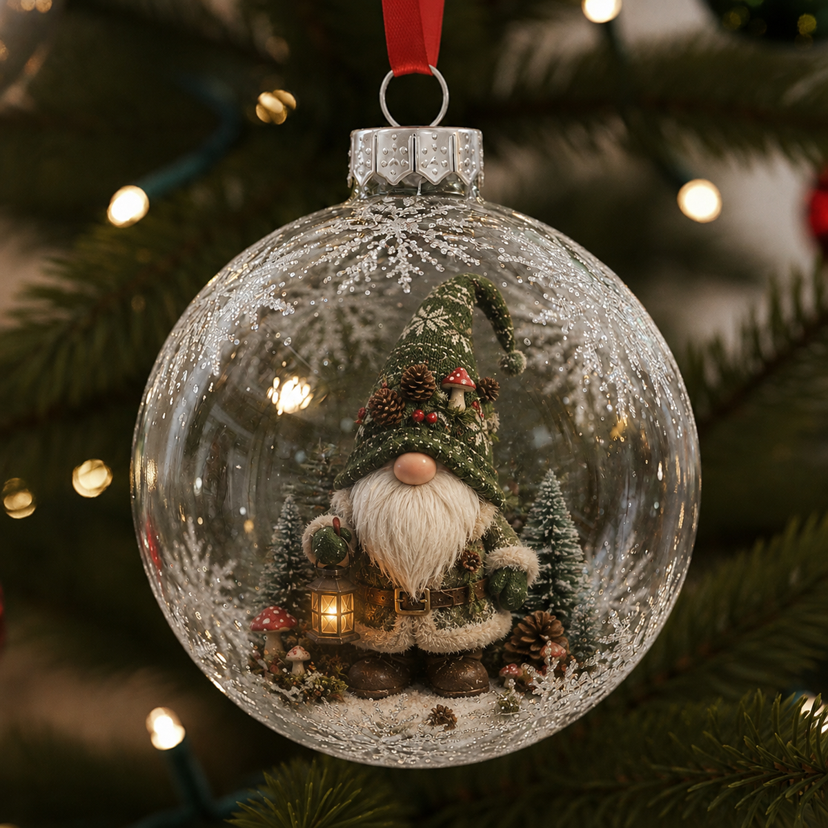 Christmas Gnome Miniature World Ornament Collection