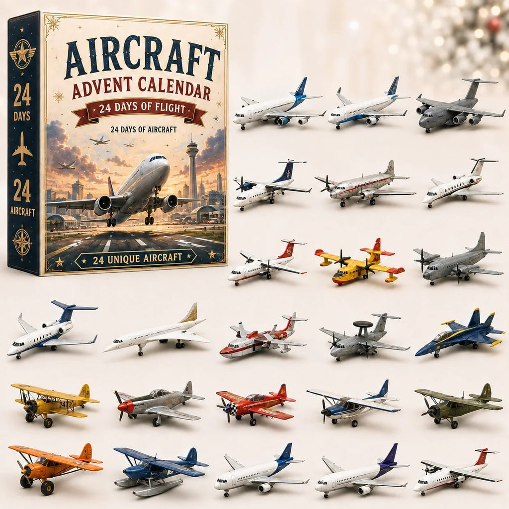 Aircraft Advent Calendar 2026 | 24 Days of Flight with 24 Unique Miniature Airplanes, Jets & Aviation Collectibles