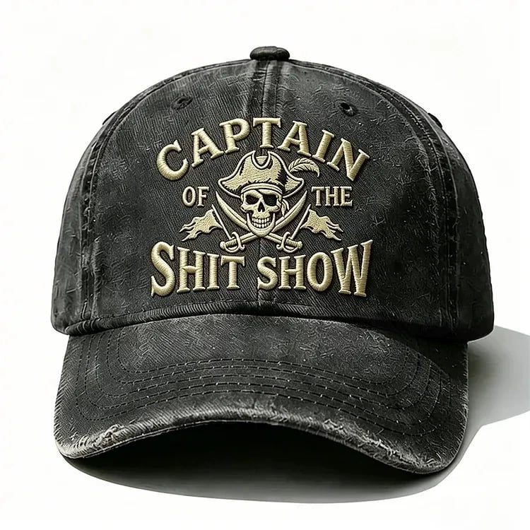 Captain Of The Shit Show Embroidery Adjustable Cap