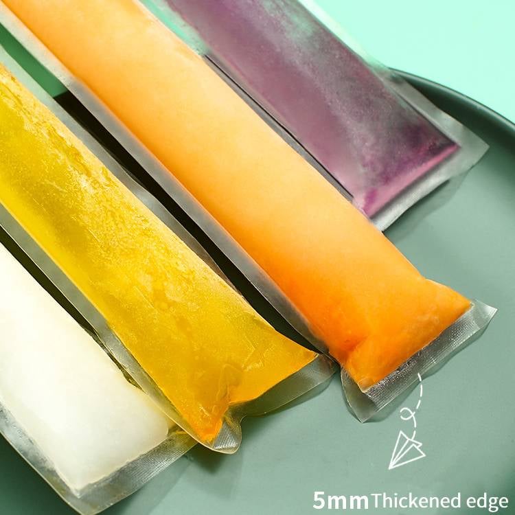 100 PCS Food-Grade Disposable Ice Popsicle Bags