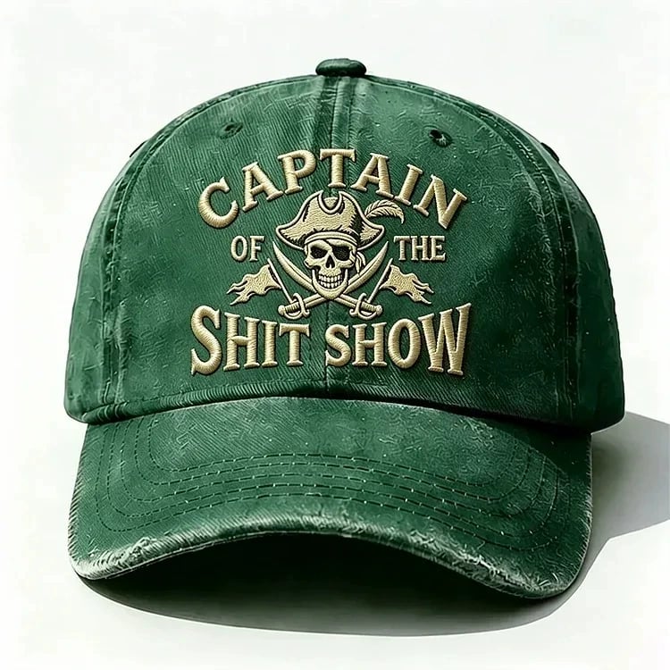 Captain Of The Shit Show Embroidery Adjustable Cap