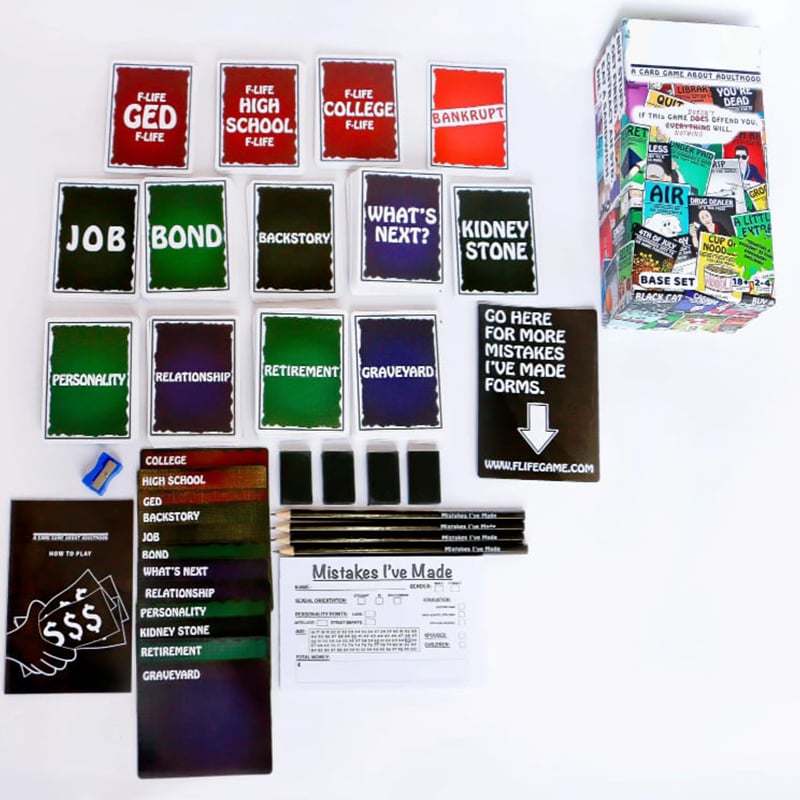 A Game About Adulthood – Darkly Humorous Party Card Game for Adults, Life Simulation, Wealth Building, Retirement & Graveyard Revenge