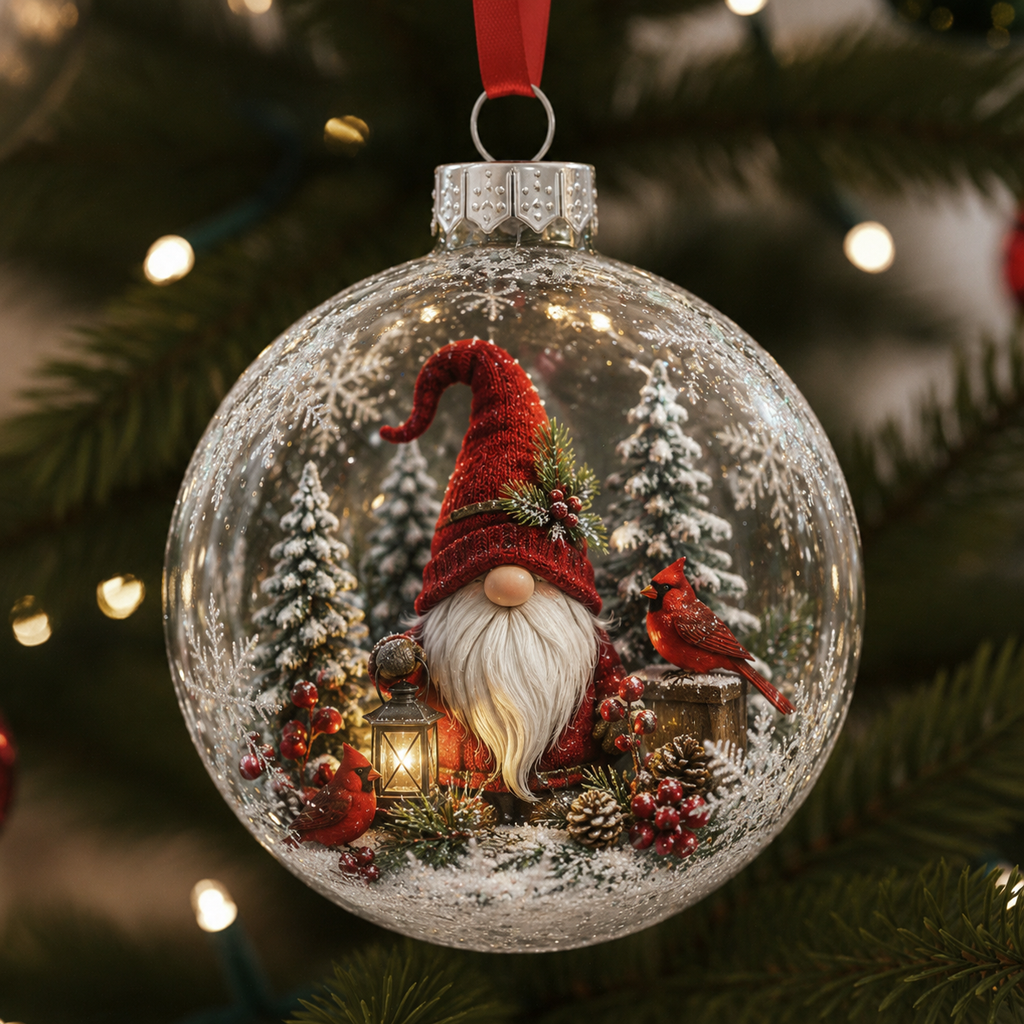 Christmas Gnome Miniature World Ornament Collection