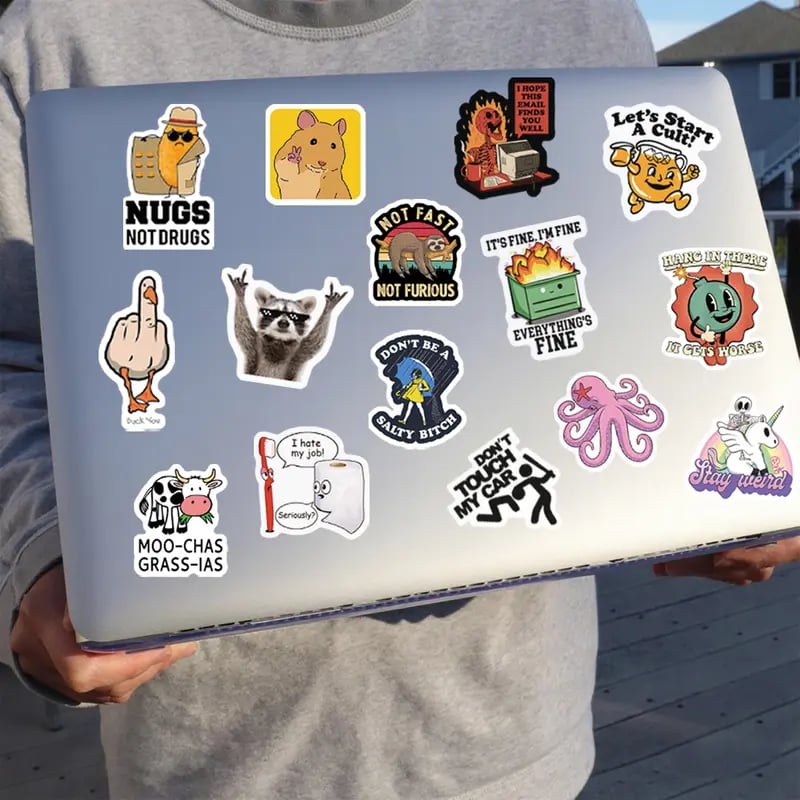130PCS Funny Saying Sticker Pack - Snarky