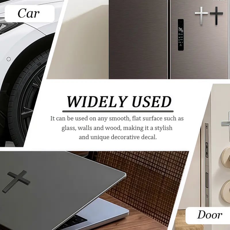 3D Christian Cross Sticker