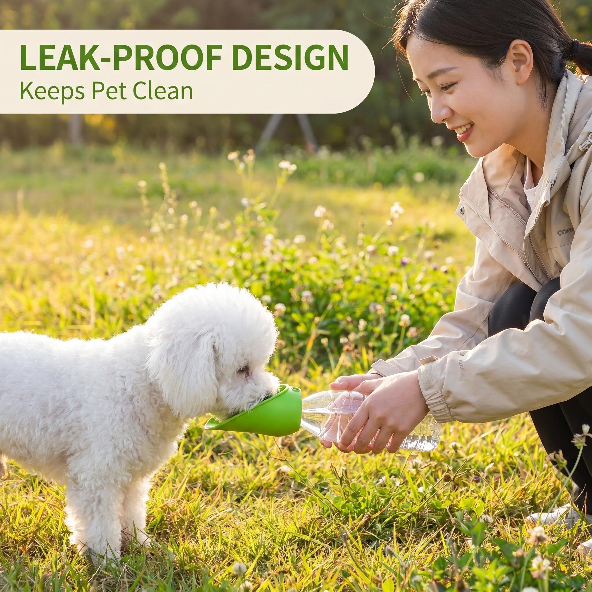 Foldable Silicone Leaf Pet Water Adapter
