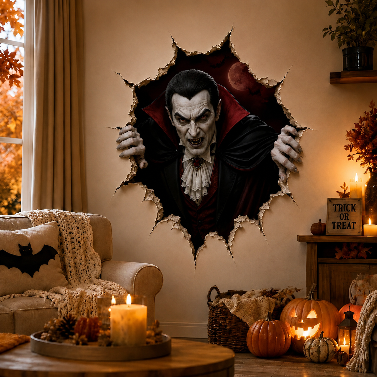 Last Day 50% OFF-Halloween Break-In 3D Wall Decals