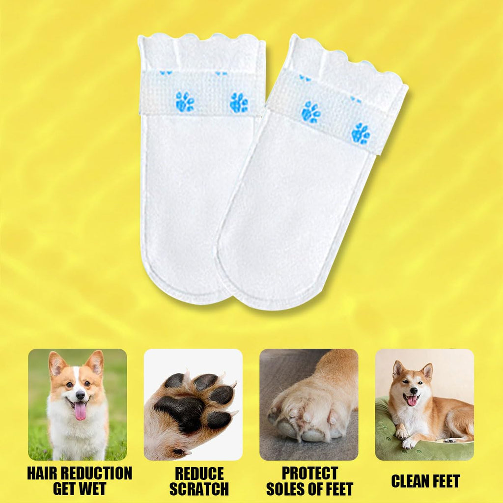 Disposable Dog Boots with Self-Adhesive Bandage for Paw Protection