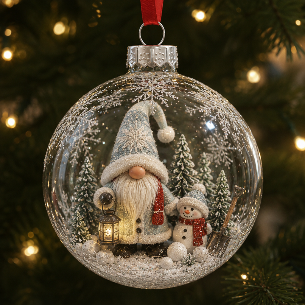Christmas Gnome Miniature World Ornament Collection