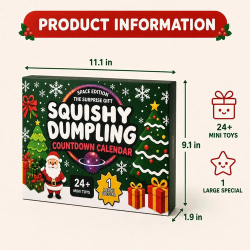 2026 Christmas Squishy Advent Calendar – 24 Days Holiday Countdown Blind Box Squeeze Toys for Kids & Adults
