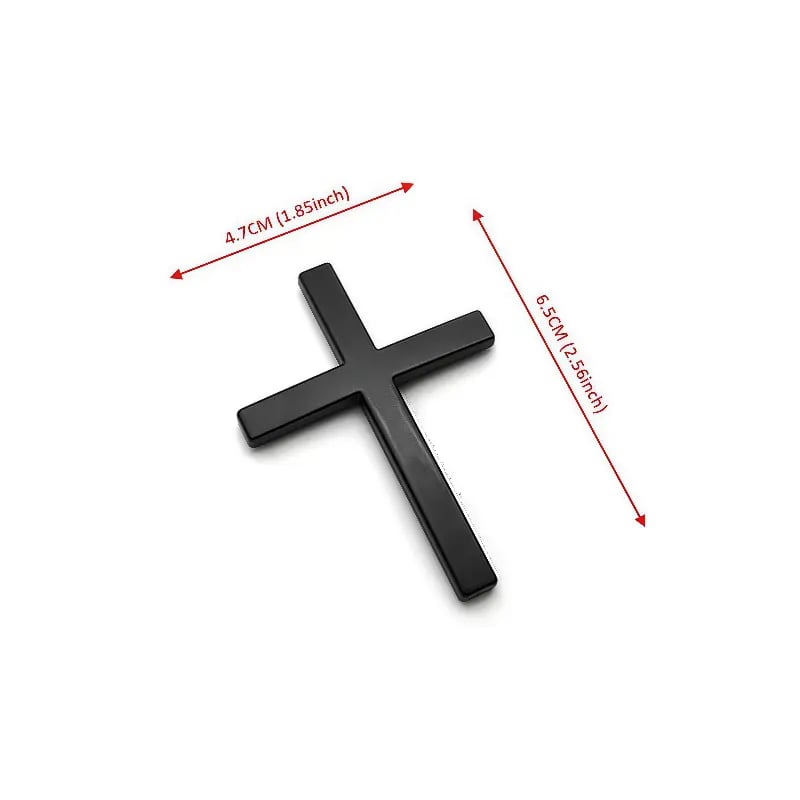 3D Christian Cross Sticker