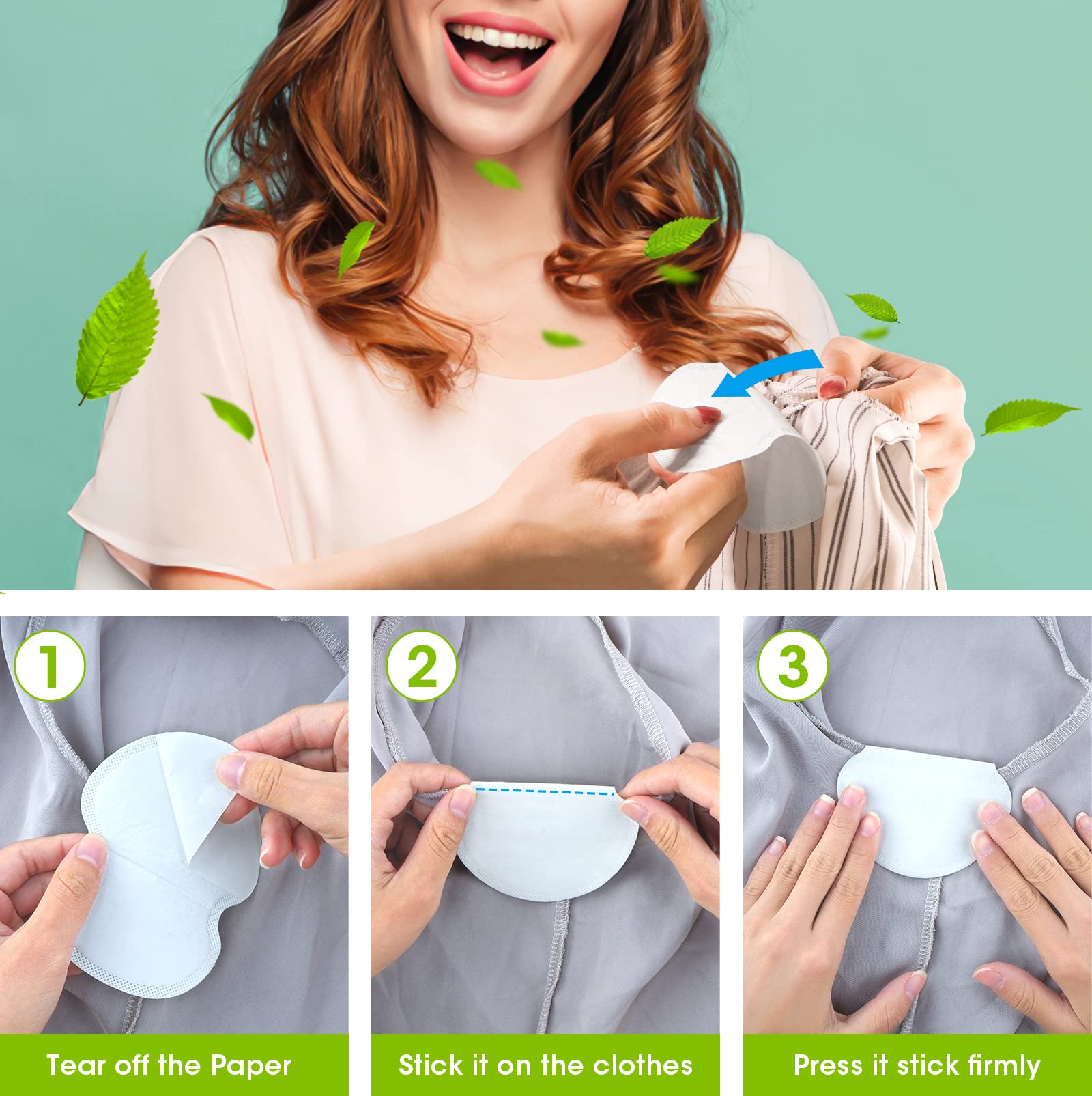 100PCS Disposable Underarm Sweat Pads