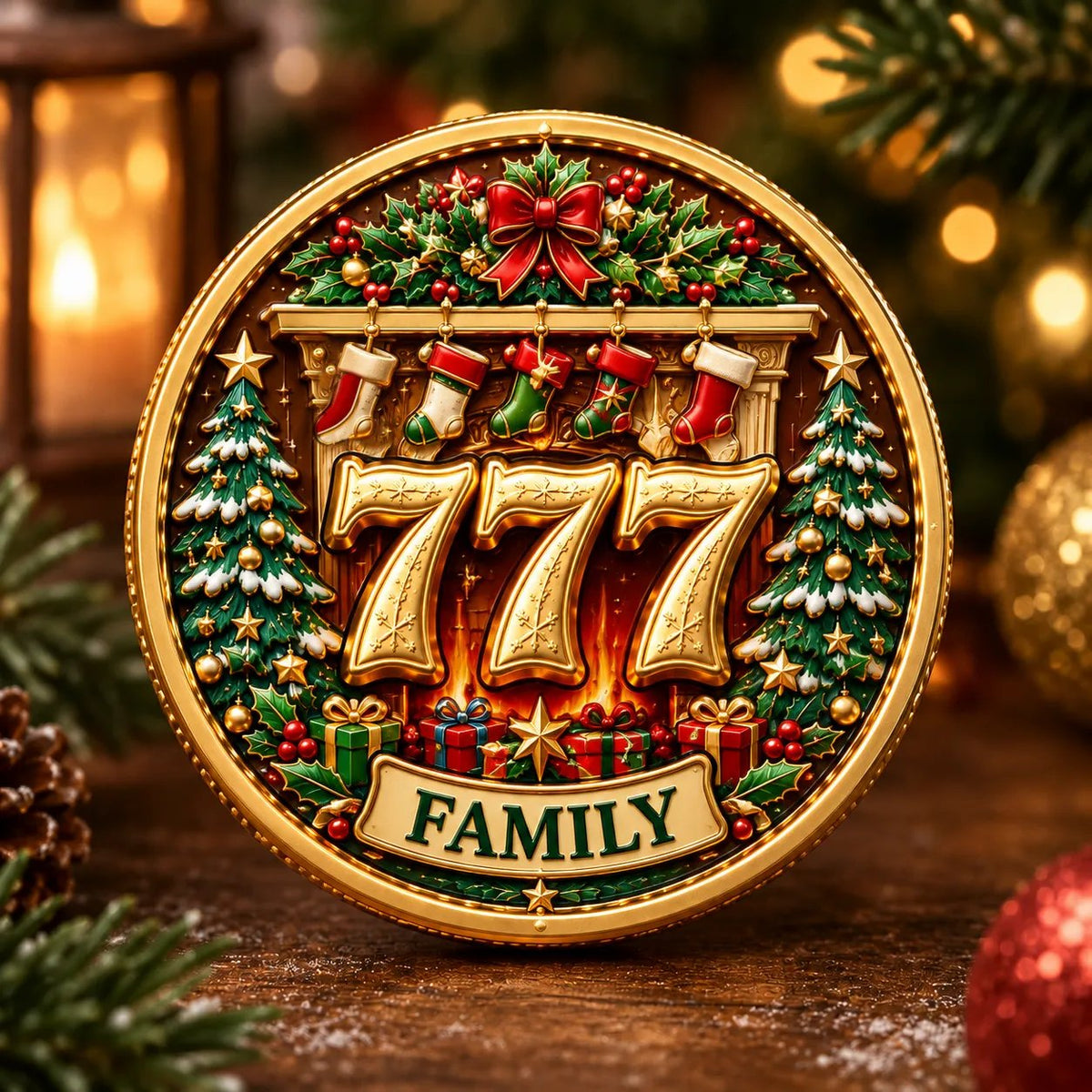 Lucky 777 Christmas Blessing Coin — Holiday Collectible Keepsake  - image 12