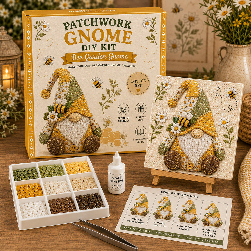 Last Day BUY 3 GET 1 FREE Gnome Mosaic Art Kit – Create Your Own Charming Handmade Masterpiece