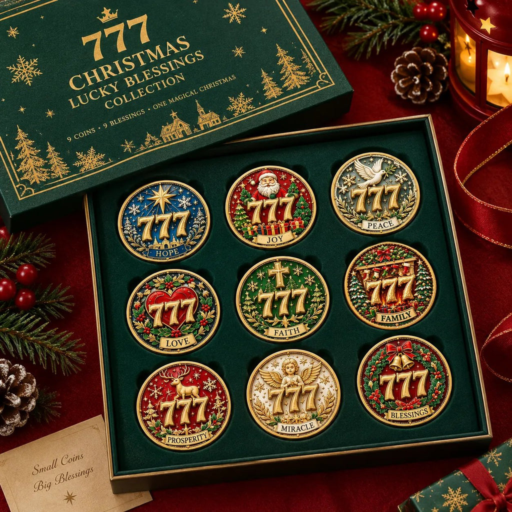 Lucky 777 Christmas Blessing Coin — Holiday Collectible Keepsake  - image 1