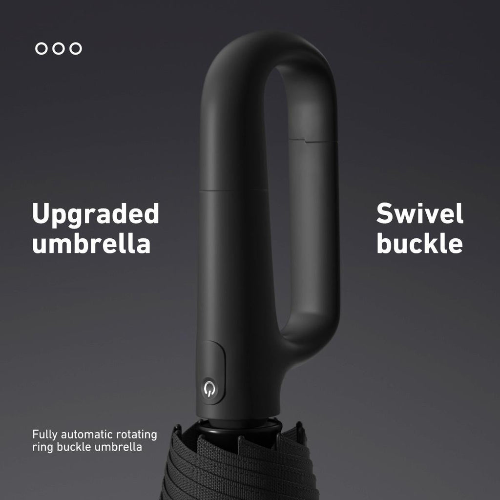 Creative Ring Buckle Windproof Reinforced Umbrella – Automatic Folding Sun & Rain Umbrella