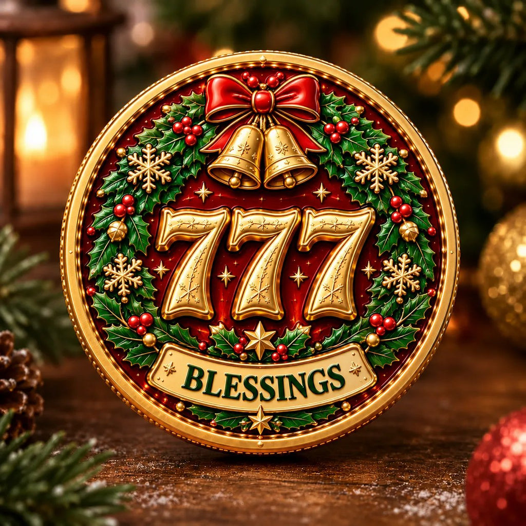 Lucky 777 Christmas Blessing Coin — Holiday Collectible Keepsake  - image 9