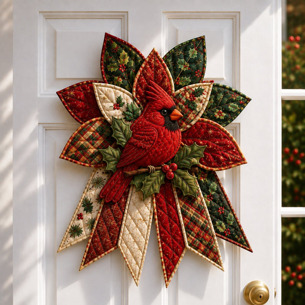 Holiday Celebration 50% OFF  – Festive Quilted Christmas Door Hanging DIY Sewing Kit