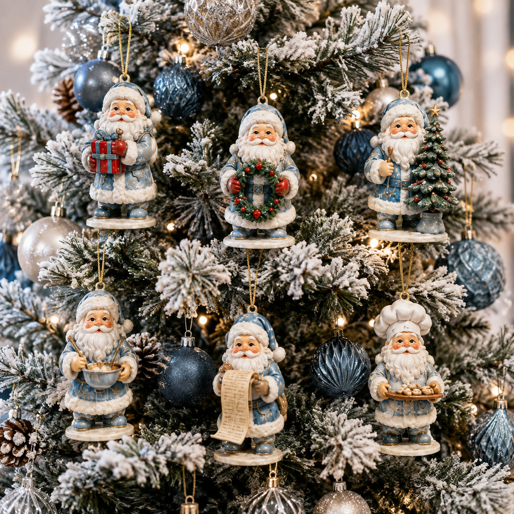 24-Day Christmas Countdown Advent Calendar –Icy Santa Claus Ornament