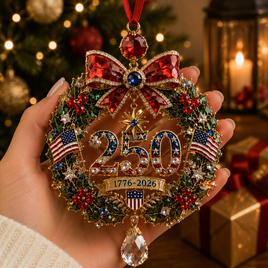 Crystal Christmas Wreath Christmas Tree Ornament
